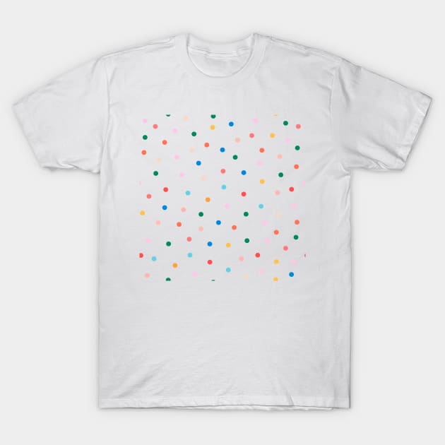 Colorful Polka Dots T-Shirt by thecolddots